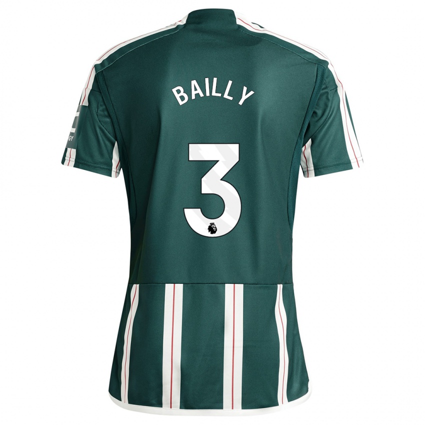 Bambino Maglia Eric Bailly #3 Verde Scuro Kit Gara Away 2023/24 Maglietta