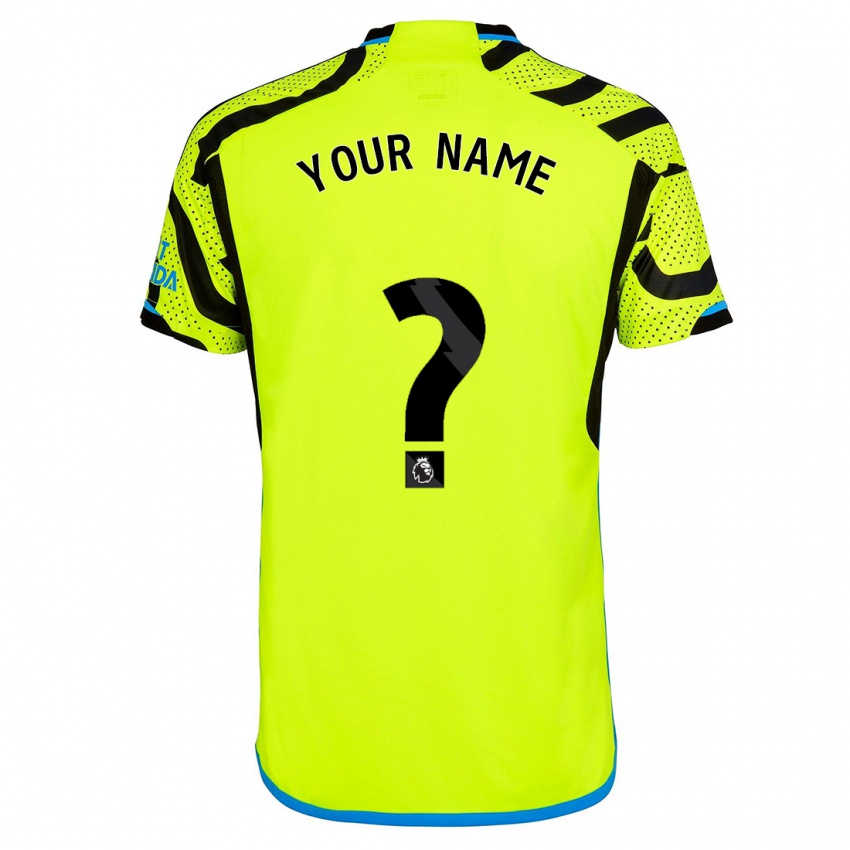 Bambino Maglia Il Tuo Nome #0 Giallo Kit Gara Away 2023/24 Maglietta