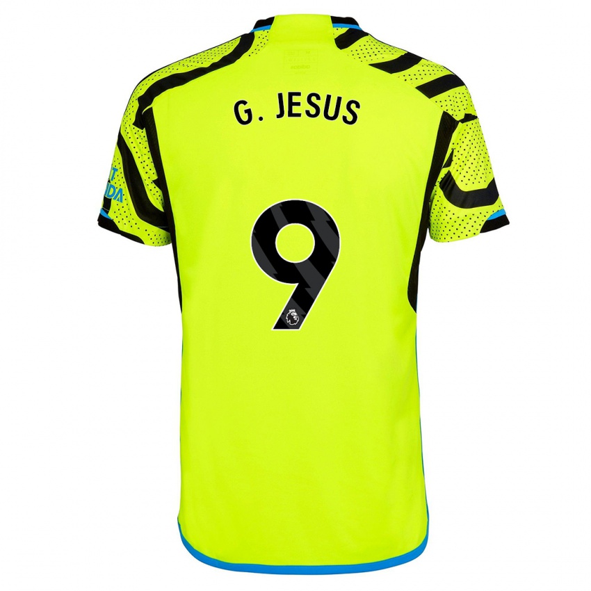 Bambino Maglia Gabriel Jesus #9 Giallo Kit Gara Away 2023/24 Maglietta