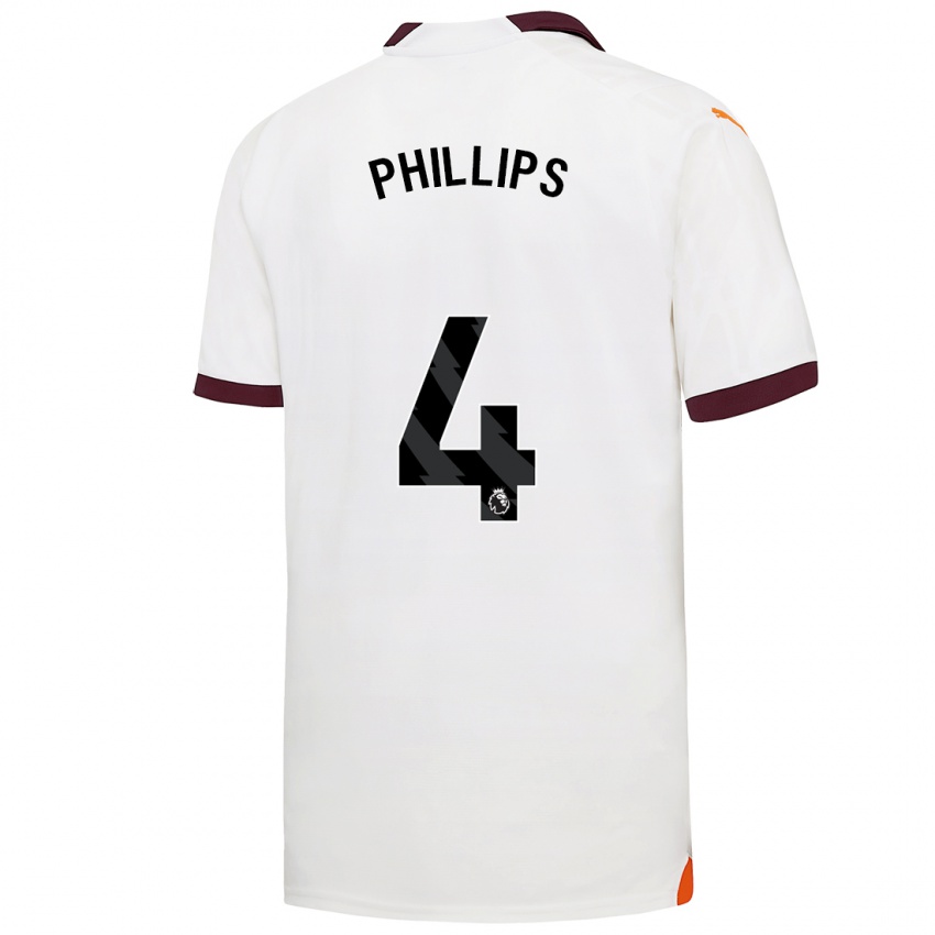 Bambino Maglia Kalvin Phillips #4 Bianco Kit Gara Away 2023/24 Maglietta