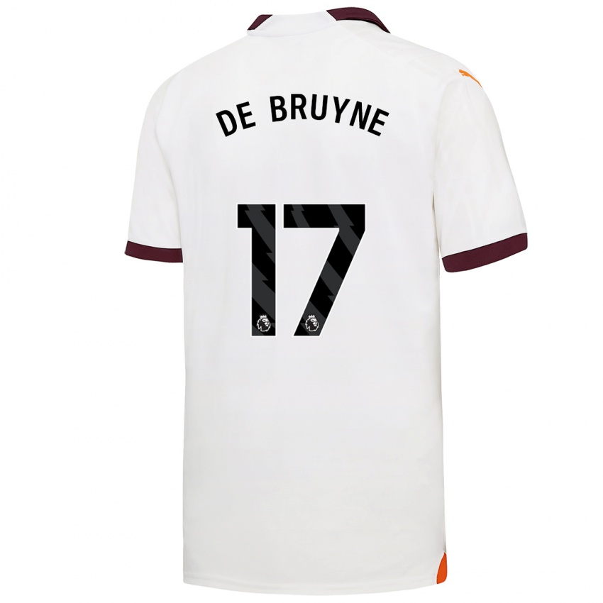 Bambino Maglia Kevin De Bruyne #17 Bianco Kit Gara Away 2023/24 Maglietta