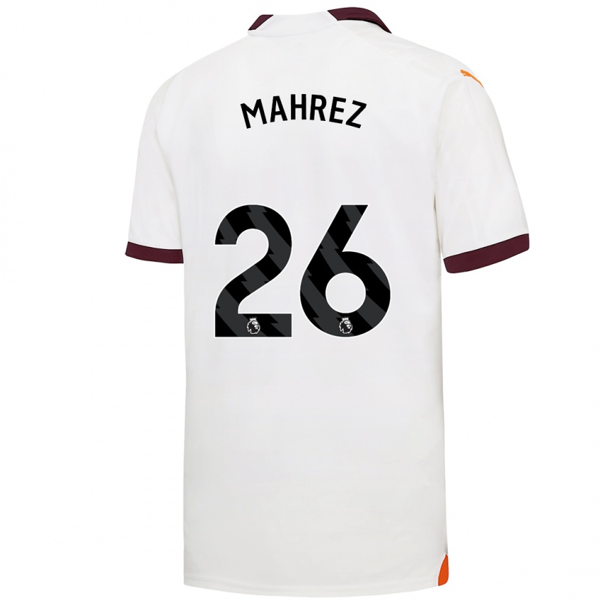 Bambino Maglia Riyad Mahrez #26 Bianco Kit Gara Away 2023/24 Maglietta