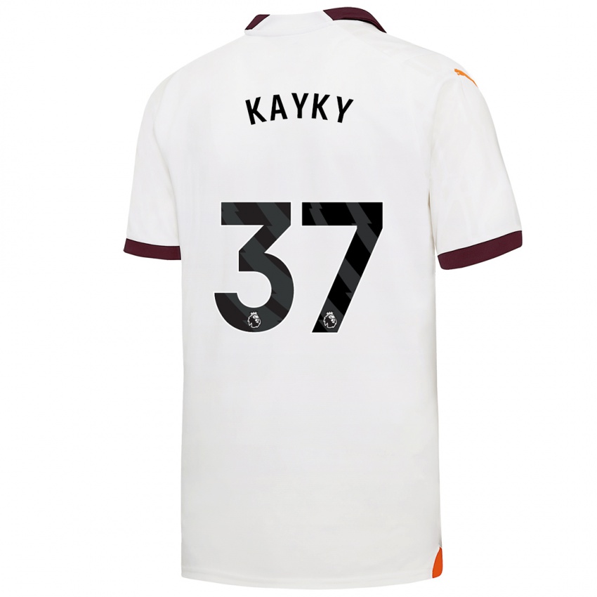 Bambino Maglia Kayky #37 Bianco Kit Gara Away 2023/24 Maglietta