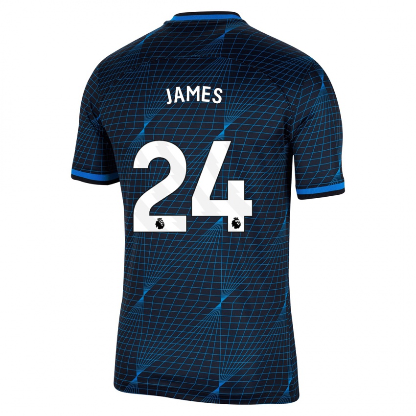 Bambino Maglia Reece James #24 Blu Scuro Kit Gara Away 2023/24 Maglietta