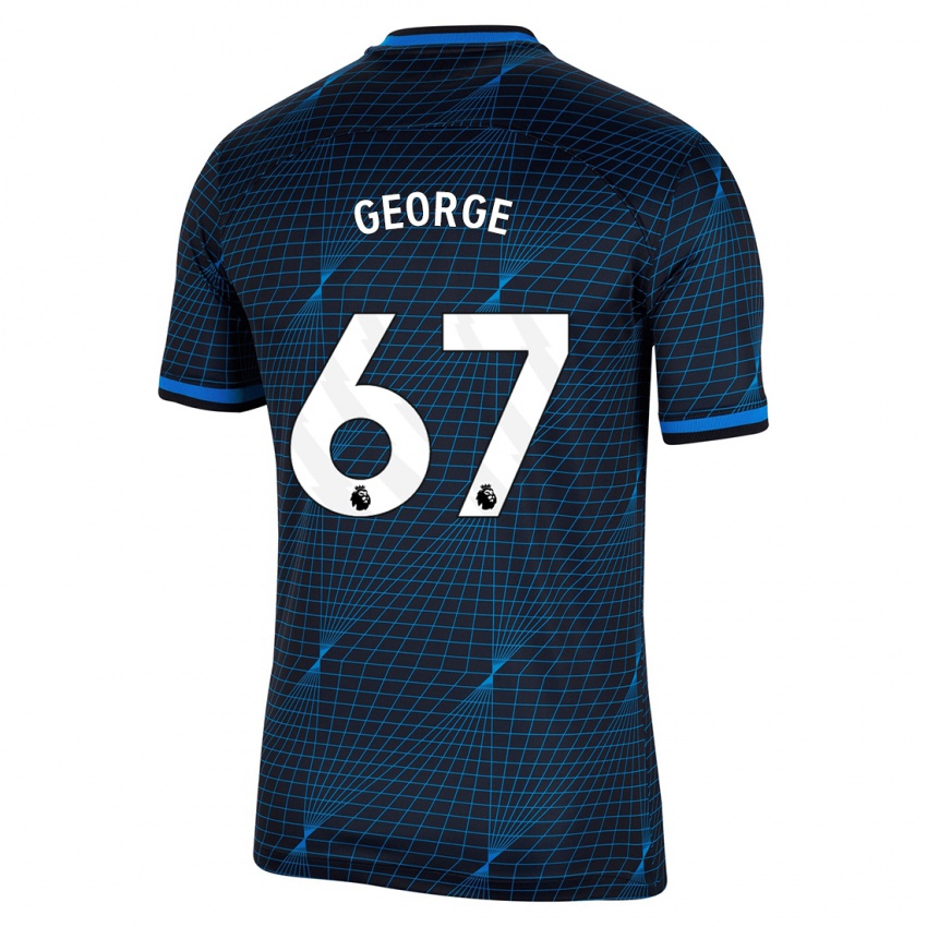 Bambino Maglia Tyrique George #67 Blu Scuro Kit Gara Away 2023/24 Maglietta