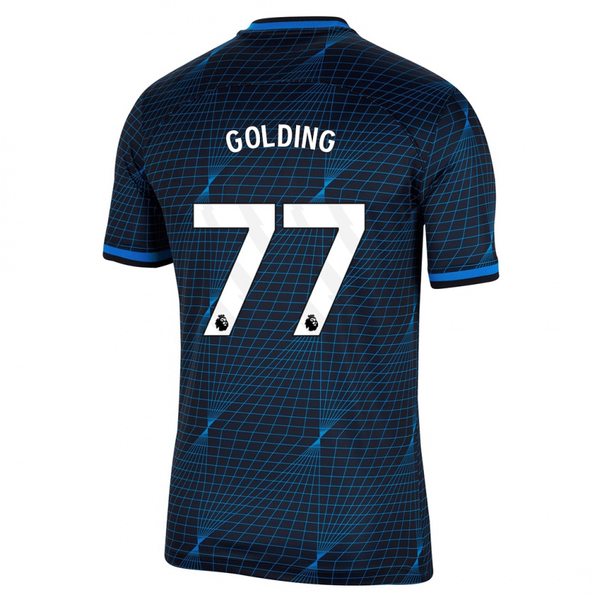 Bambino Maglia Michael Golding #77 Blu Scuro Kit Gara Away 2023/24 Maglietta