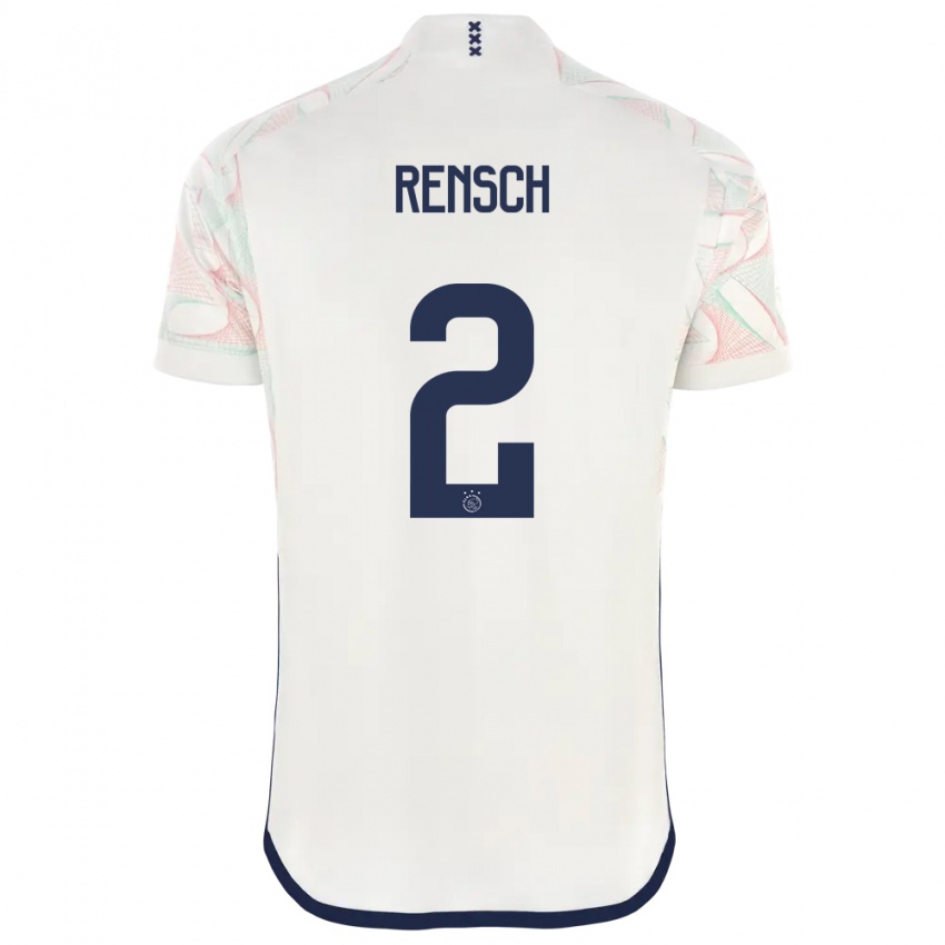 Bambino Maglia Devyne Rensch #2 Bianco Kit Gara Away 2023/24 Maglietta