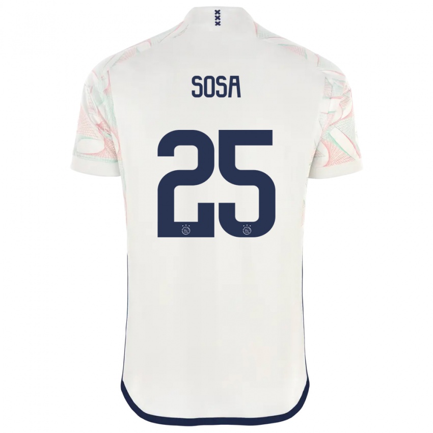 Bambino Maglia Borna Sosa #25 Bianco Kit Gara Away 2023/24 Maglietta