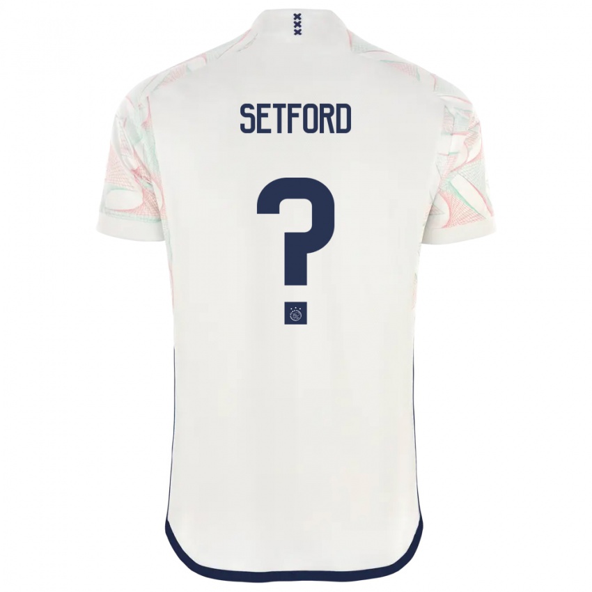 Bambino Maglia Charlie Setford #0 Bianco Kit Gara Away 2023/24 Maglietta