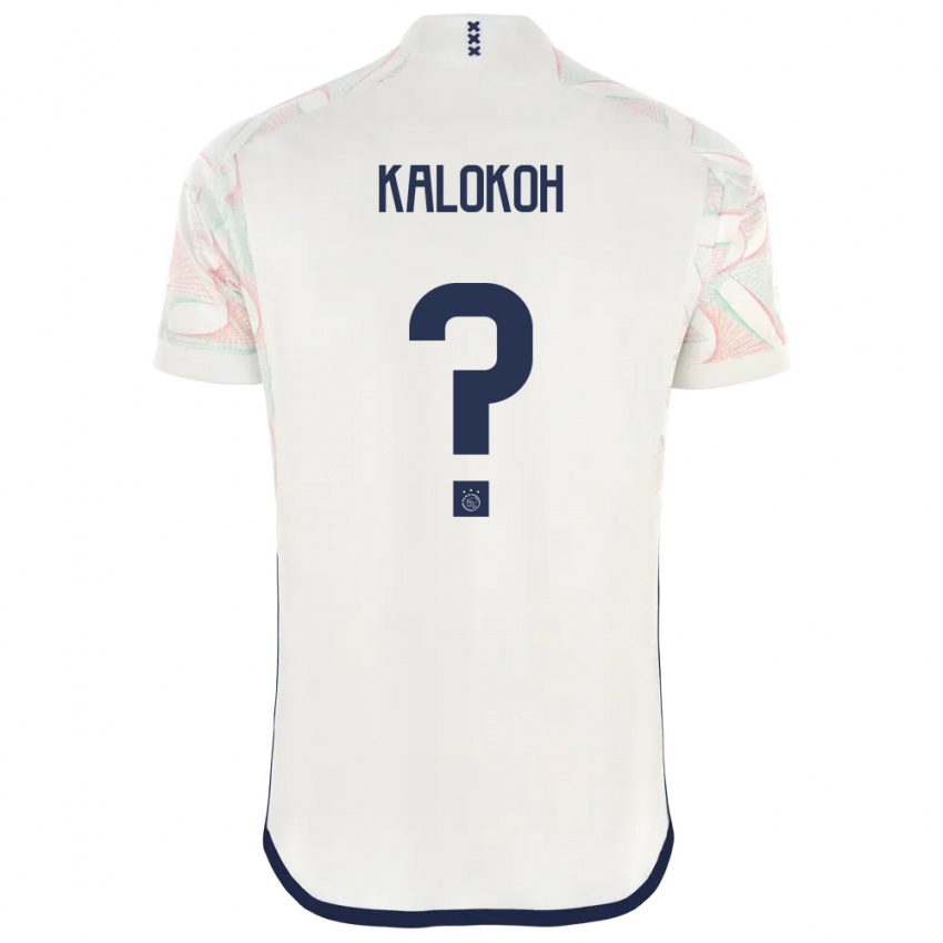 Bambino Maglia David Kalokoh #0 Bianco Kit Gara Away 2023/24 Maglietta