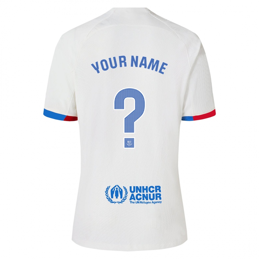 Bambino Maglia Il Tuo Nome #0 Bianco Kit Gara Away 2023/24 Maglietta