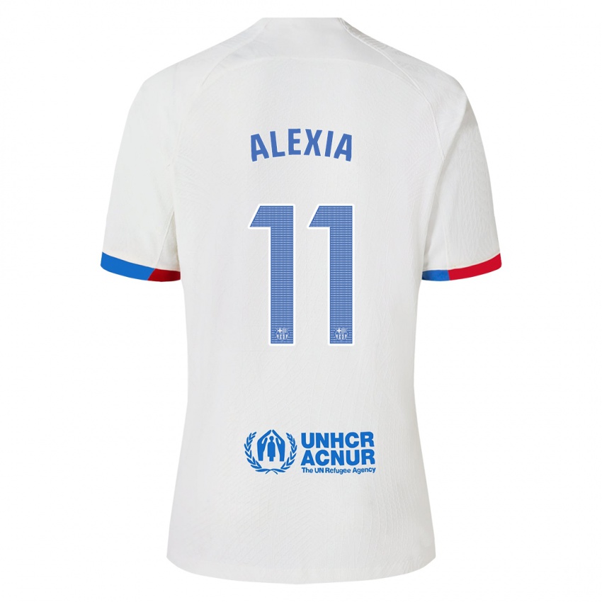 Bambino Maglia Alexia Putellas #11 Bianco Kit Gara Away 2023/24 Maglietta