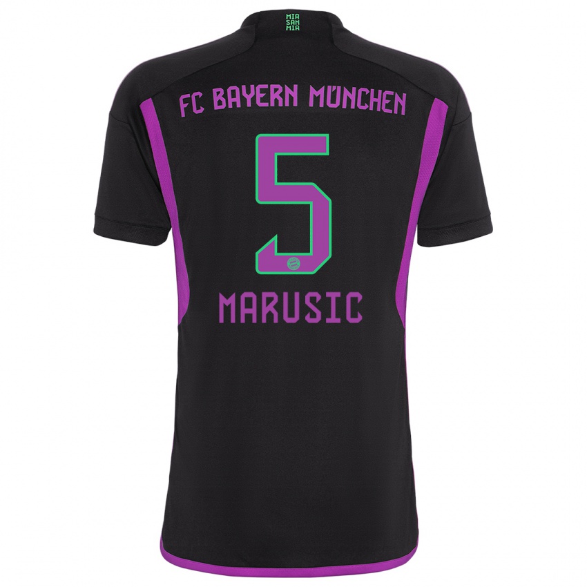 Bambino Maglia Gabriel Marusic #5 Nero Kit Gara Away 2023/24 Maglietta