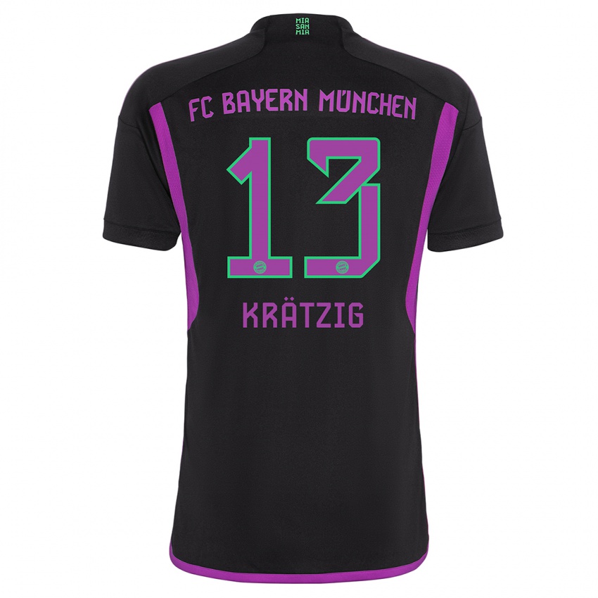 Bambino Maglia Frans Krätzig #13 Nero Kit Gara Away 2023/24 Maglietta