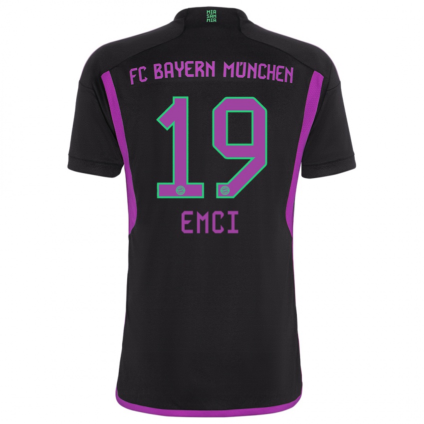 Bambino Maglia Ben Emci #19 Nero Kit Gara Away 2023/24 Maglietta