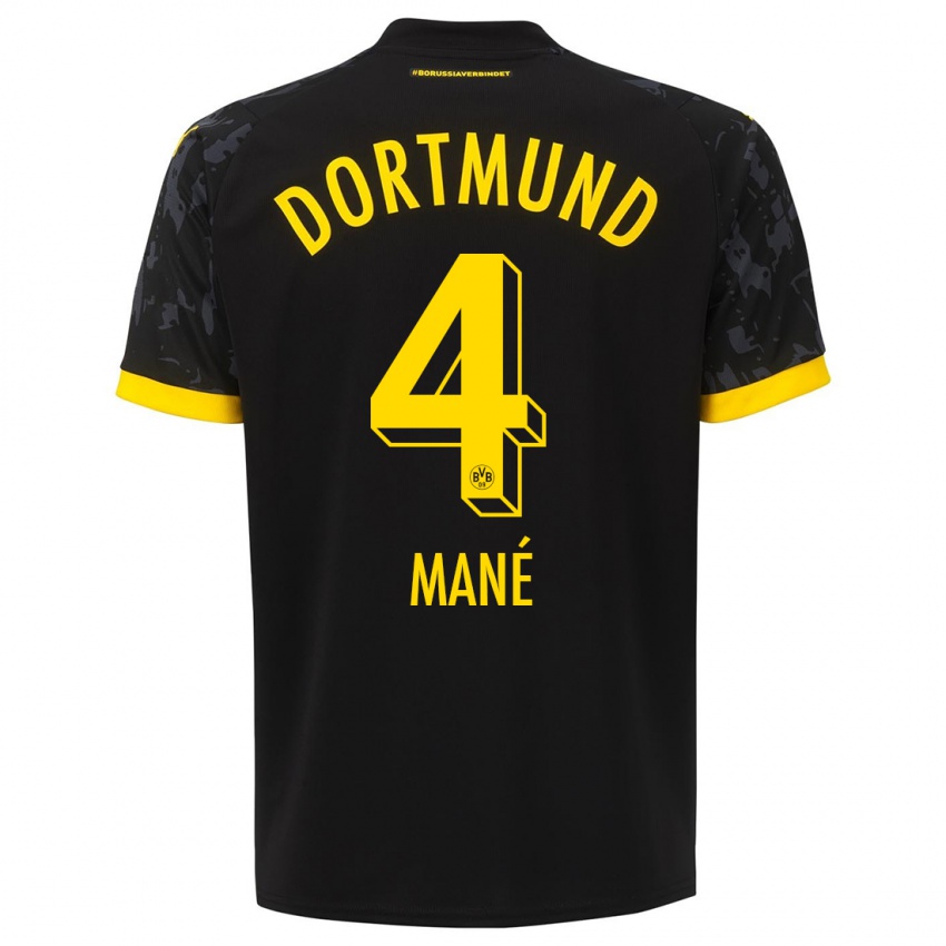 Bambino Maglia Filippo Mané #4 Nero Kit Gara Away 2023/24 Maglietta