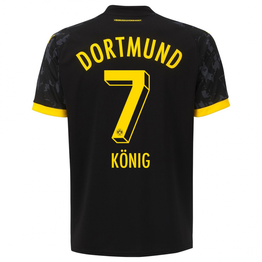 Bambino Maglia Raúl König #7 Nero Kit Gara Away 2023/24 Maglietta