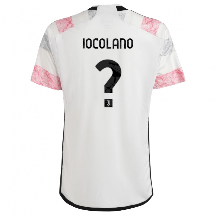 Bambino Maglia Simone Iocolano #0 Bianco Rosa Kit Gara Away 2023/24 Maglietta