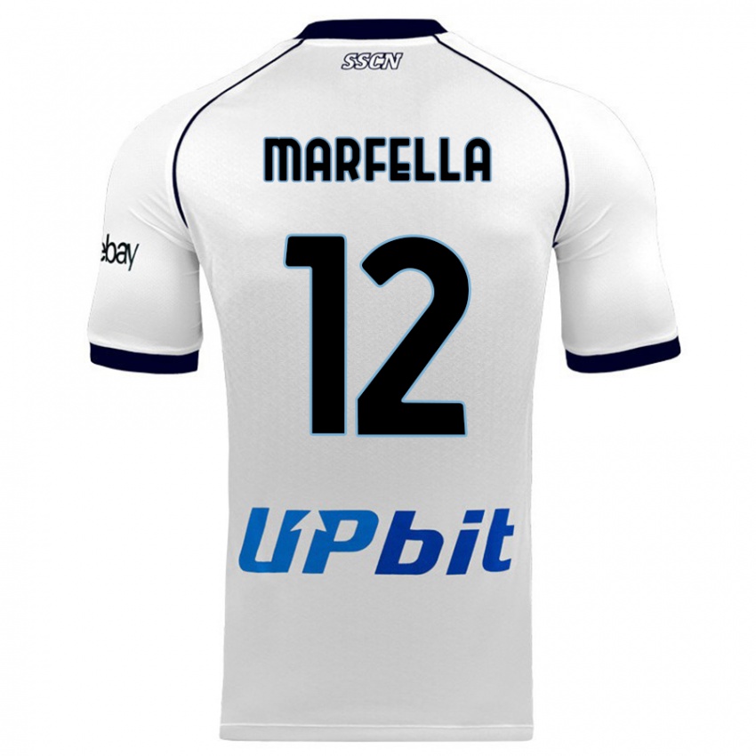 Bambino Maglia Davide Marfella #12 Bianco Kit Gara Away 2023/24 Maglietta