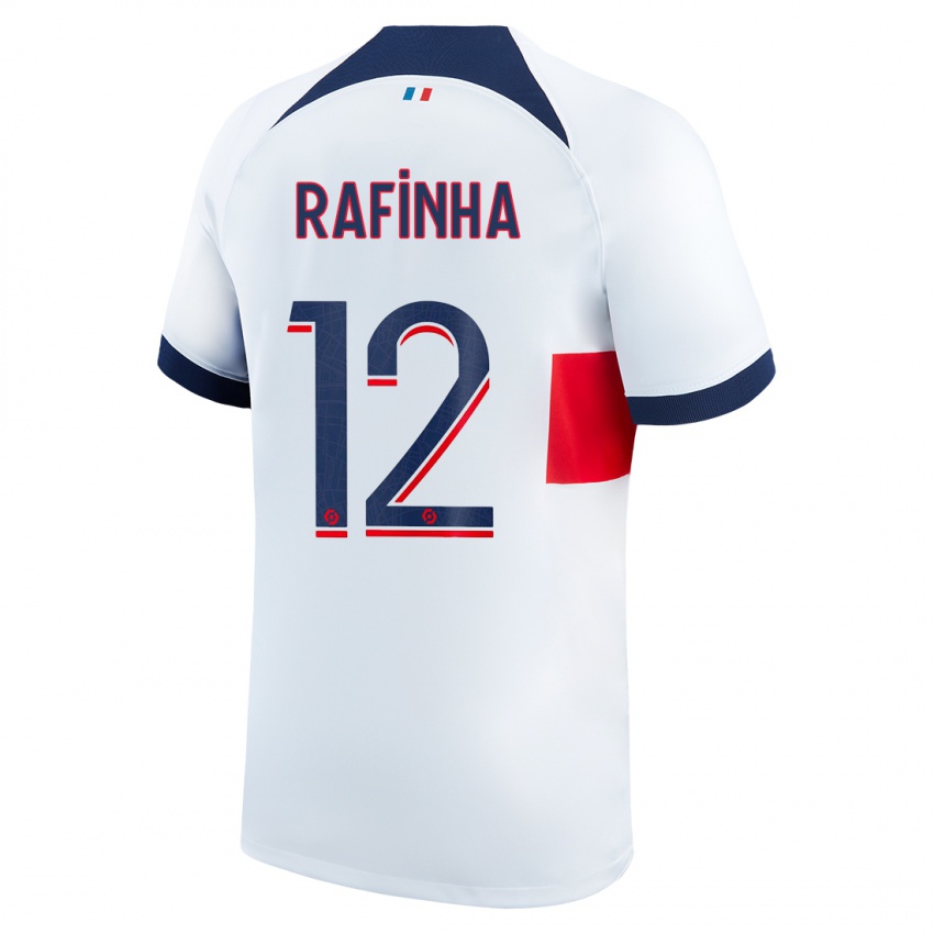 Bambino Maglia Rafinha #12 Bianco Kit Gara Away 2023/24 Maglietta