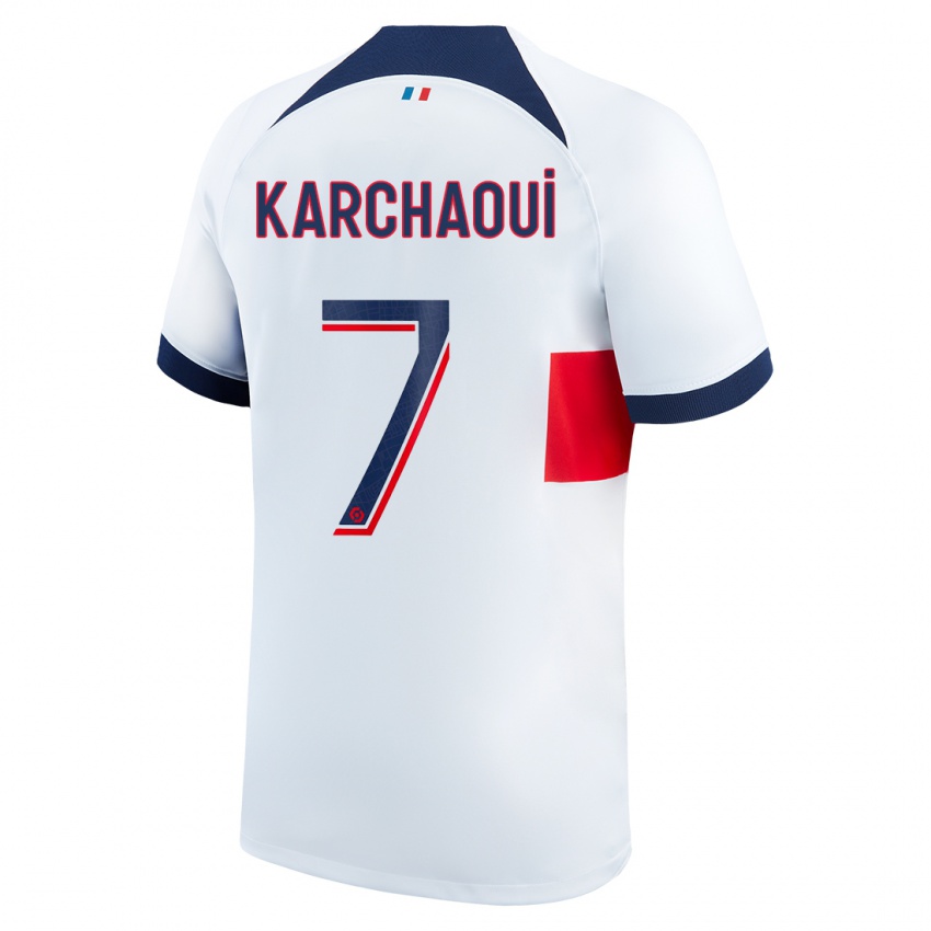 Bambino Maglia Sakina Karchaoui #7 Bianco Kit Gara Away 2023/24 Maglietta