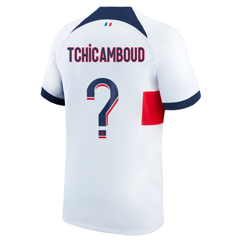 Bambino Maglia Queyrell Tchicamboud #0 Bianco Kit Gara Away 2023/24 Maglietta