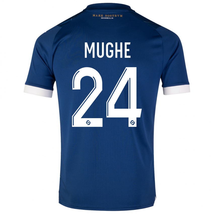 Bambino Maglia François Mughe #24 Blu Scuro Kit Gara Away 2023/24 Maglietta