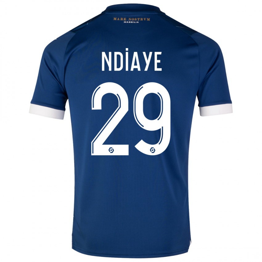 Bambino Maglia Iliman Ndiaye #29 Blu Scuro Kit Gara Away 2023/24 Maglietta