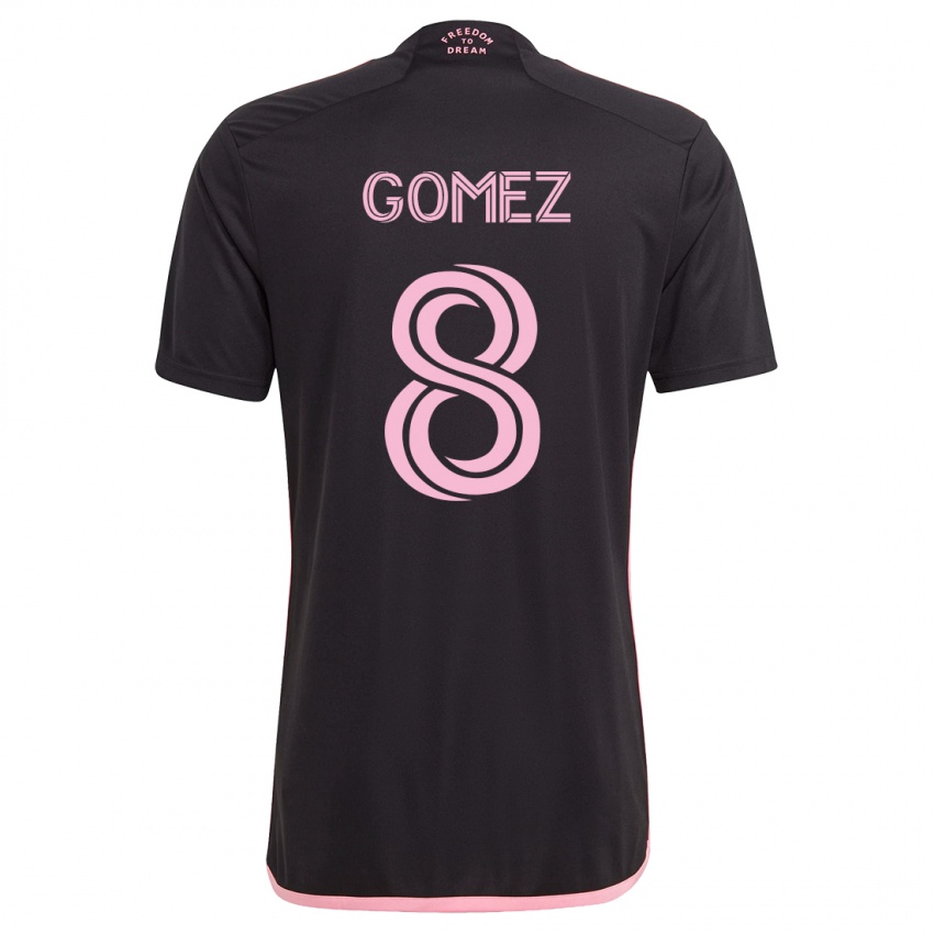 Bambino Maglia Diego Gómez #8 Nero Kit Gara Away 2023/24 Maglietta