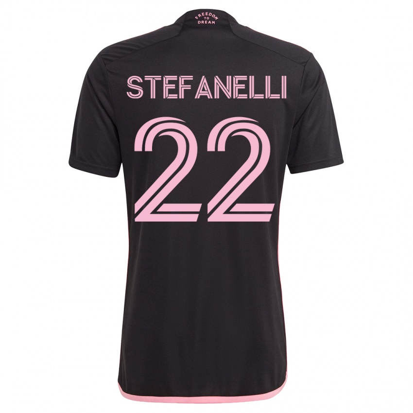 Bambino Maglia Nicolás Stefanelli #22 Nero Kit Gara Away 2023/24 Maglietta