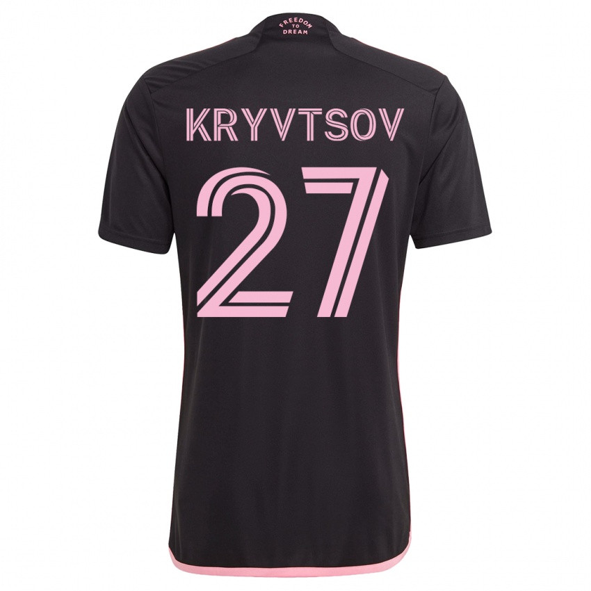 Bambino Maglia Sergiy Kryvtsov #27 Nero Kit Gara Away 2023/24 Maglietta