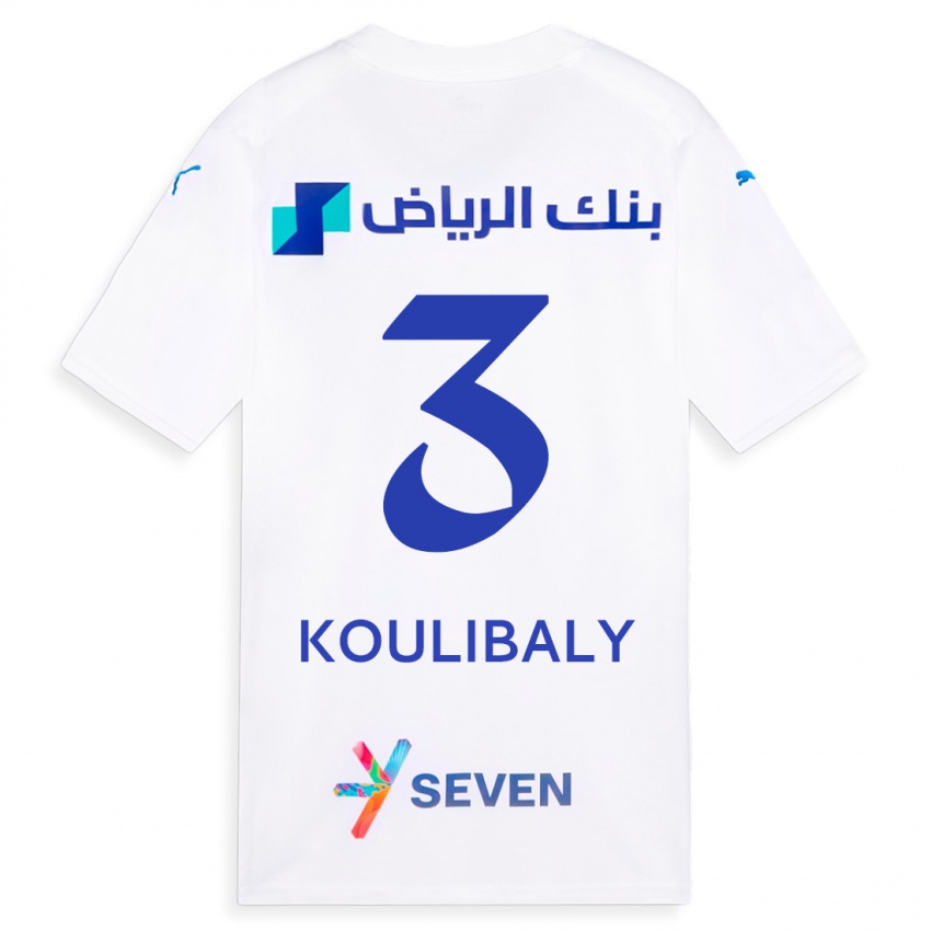 Bambino Maglia Kalidou Koulibaly #3 Bianco Kit Gara Away 2023/24 Maglietta