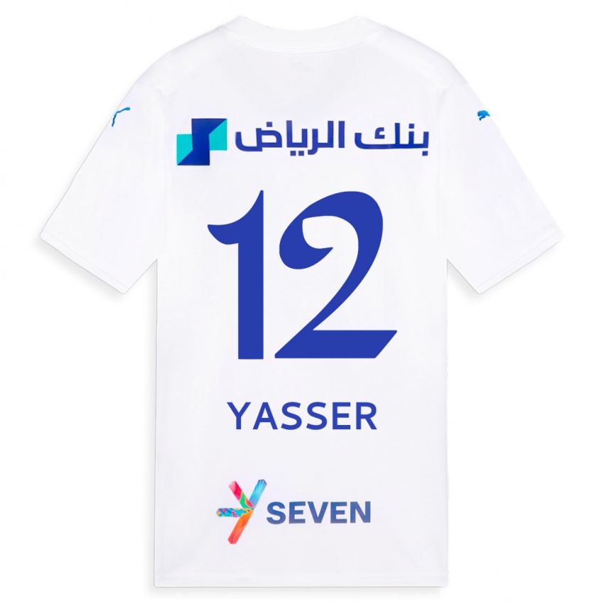 Bambino Maglia Yasser Al-Shahrani #12 Bianco Kit Gara Away 2023/24 Maglietta