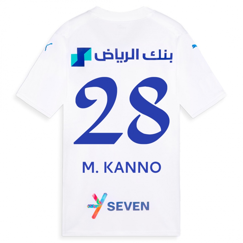 Bambino Maglia Mohamed Kanno #28 Bianco Kit Gara Away 2023/24 Maglietta