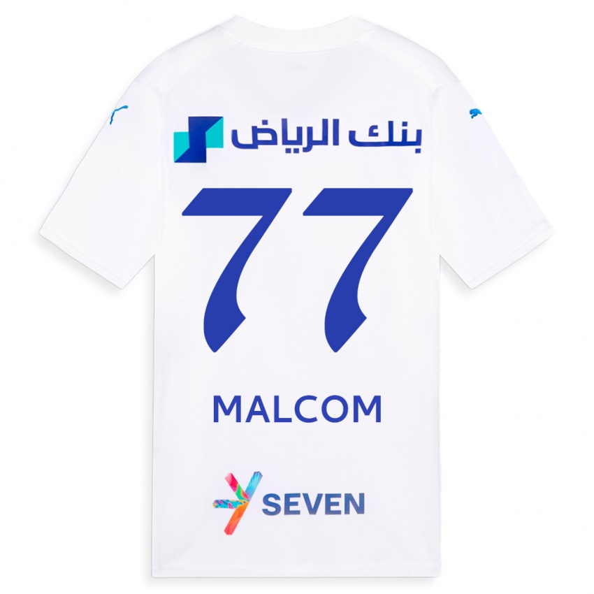 Bambino Maglia Malcom #77 Bianco Kit Gara Away 2023/24 Maglietta