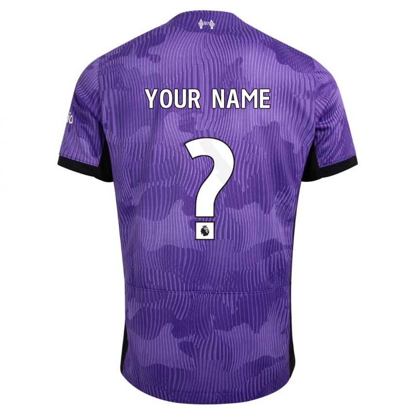 Bambino Maglia Il Tuo Nome #0 Viola Kit Gara Third 2023/24 Maglietta