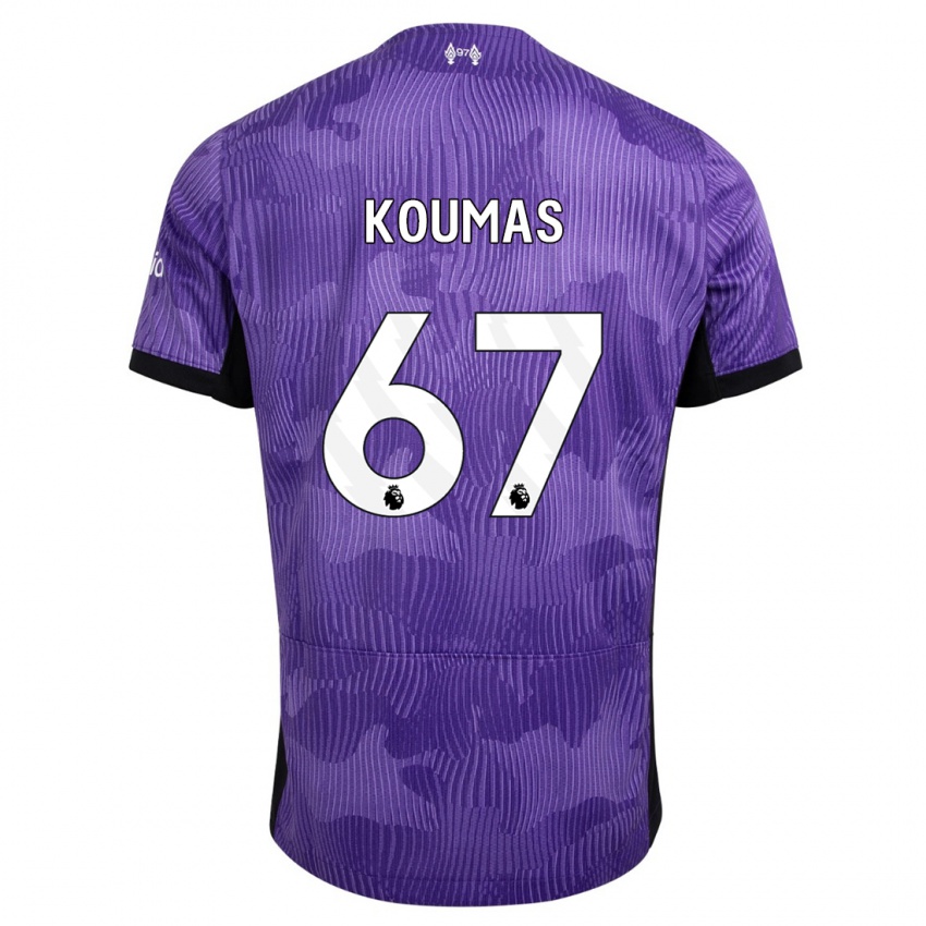 Bambino Maglia Lewis Koumas #67 Viola Kit Gara Third 2023/24 Maglietta