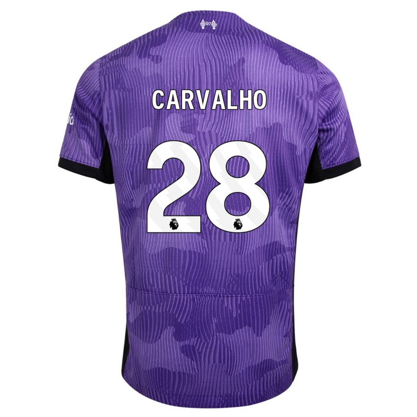 Bambino Maglia Fabio Carvalho #28 Viola Kit Gara Third 2023/24 Maglietta