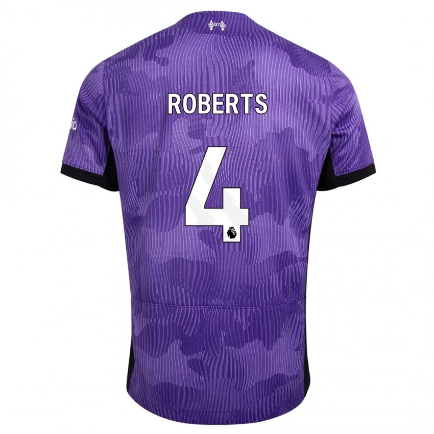 Bambino Maglia Rhiannon Roberts #4 Viola Kit Gara Third 2023/24 Maglietta