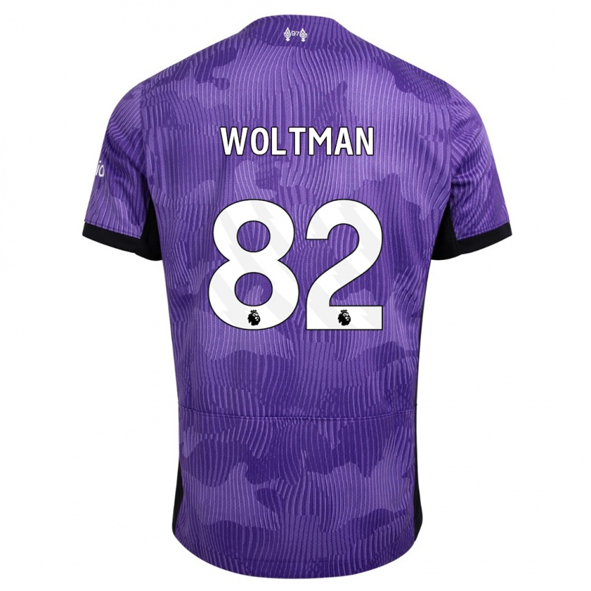 Bambino Maglia Max Woltman #82 Viola Kit Gara Third 2023/24 Maglietta