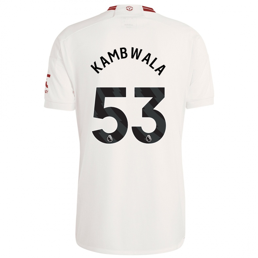 Bambino Maglia Willy Kambwala #53 Bianco Kit Gara Third 2023/24 Maglietta