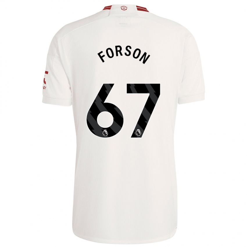 Bambino Maglia Omari Forson #67 Bianco Kit Gara Third 2023/24 Maglietta