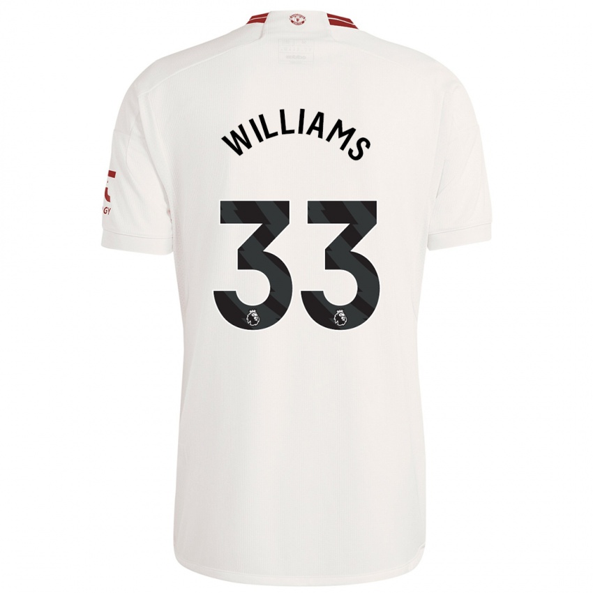 Bambino Maglia Brandon Williams #33 Bianco Kit Gara Third 2023/24 Maglietta