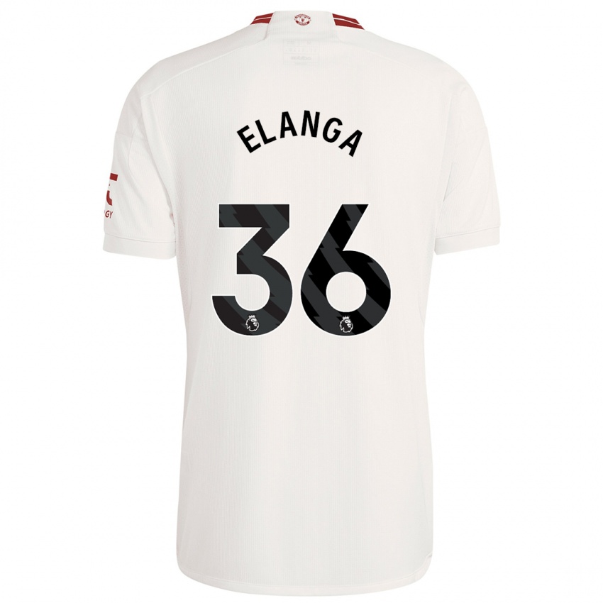 Bambino Maglia Anthony Elanga #36 Bianco Kit Gara Third 2023/24 Maglietta