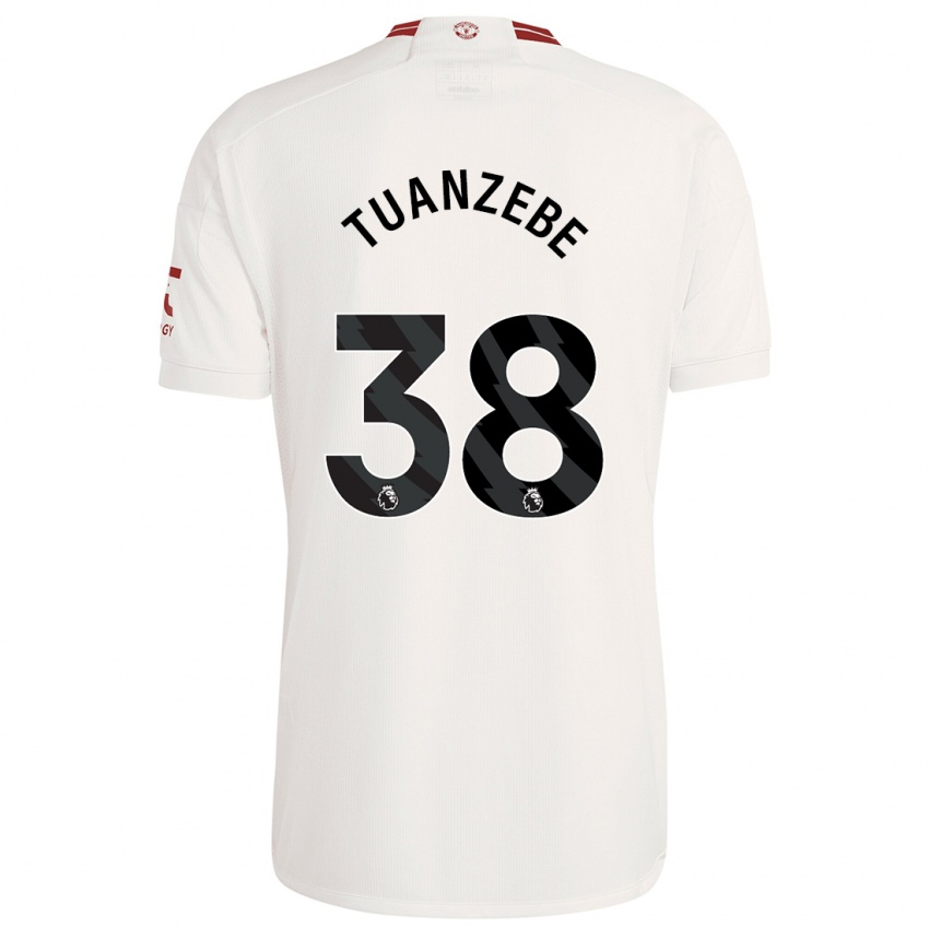 Bambino Maglia Axel Tuanzebe #38 Bianco Kit Gara Third 2023/24 Maglietta