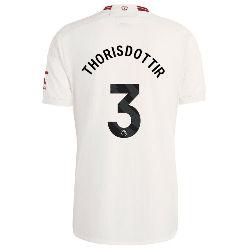 Bambino Maglia Maria Thorisdottir #3 Bianco Kit Gara Third 2023/24 Maglietta