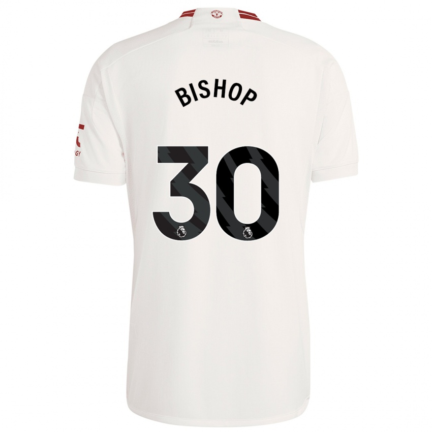 Bambino Maglia Nathan Bishop #30 Bianco Kit Gara Third 2023/24 Maglietta