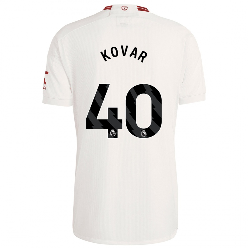 Bambino Maglia Matej Kovar #40 Bianco Kit Gara Third 2023/24 Maglietta