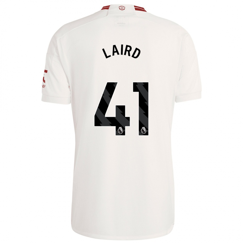 Bambino Maglia Ethan Laird #41 Bianco Kit Gara Third 2023/24 Maglietta