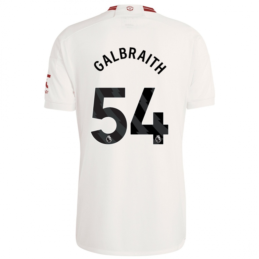 Bambino Maglia Ethan Galbraith #54 Bianco Kit Gara Third 2023/24 Maglietta